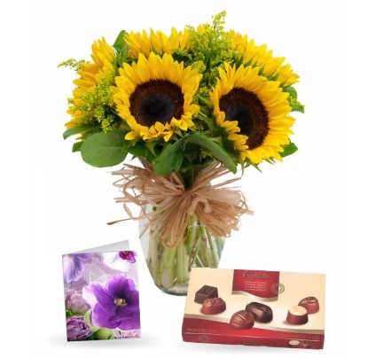 Sunflowers with Chocolate